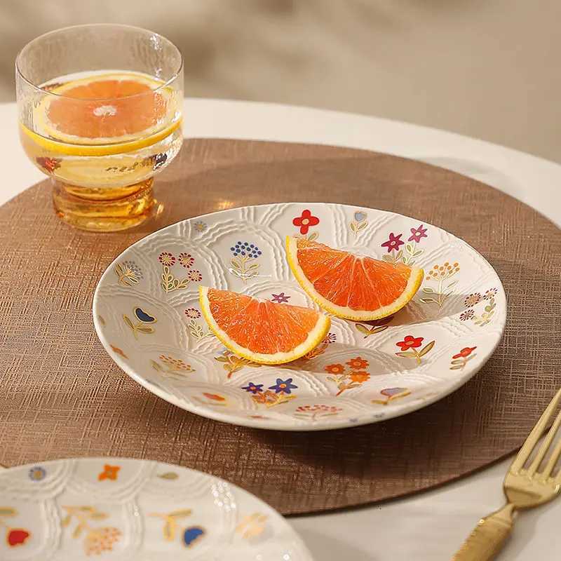 Plate Ceramic Delicate Beautif Ritual Feeling Breakfast Plate Tableware Household High Appearance Ll Y251025