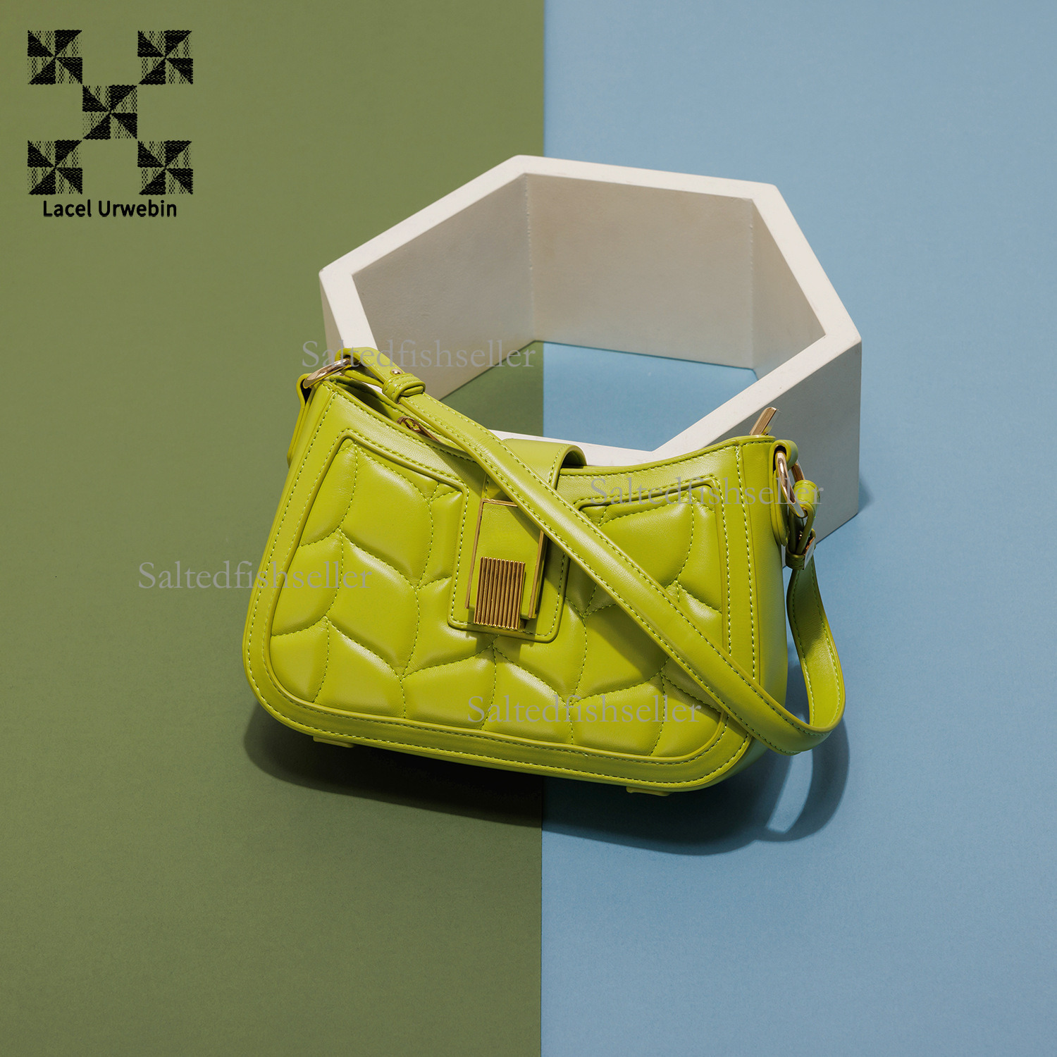 Lacel Urwebin Designer Luxury Crocodile Pattern Underarm Shoulder Bag Fashion New Style Niche High-end Commuting Mini Handbag Versatile Metal Crossbod