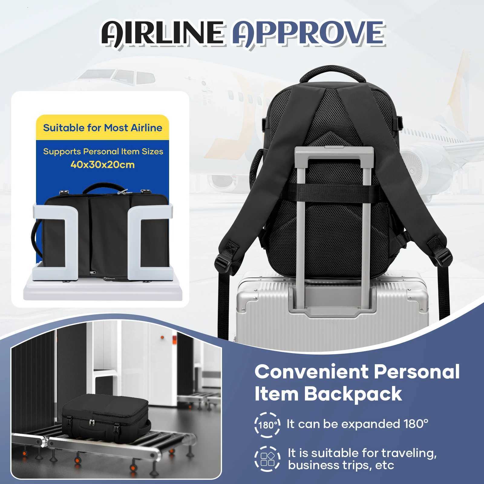 Ryanair Aircraft Cabin Bag 40x30x20 Travel Backpack Hand Luggage Travel Bags Business Laptop Bag Women Men Backpack Work Bag W251025