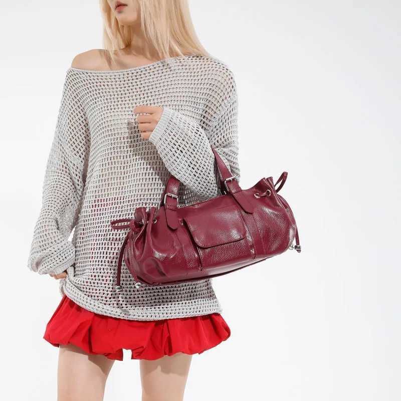 LEFTSIDE Design PU Leather Pillow Bags for Women 2025 New Korean Fashion Simple Trend Female Shoulder Crossbody Bag Handbags Z251024
