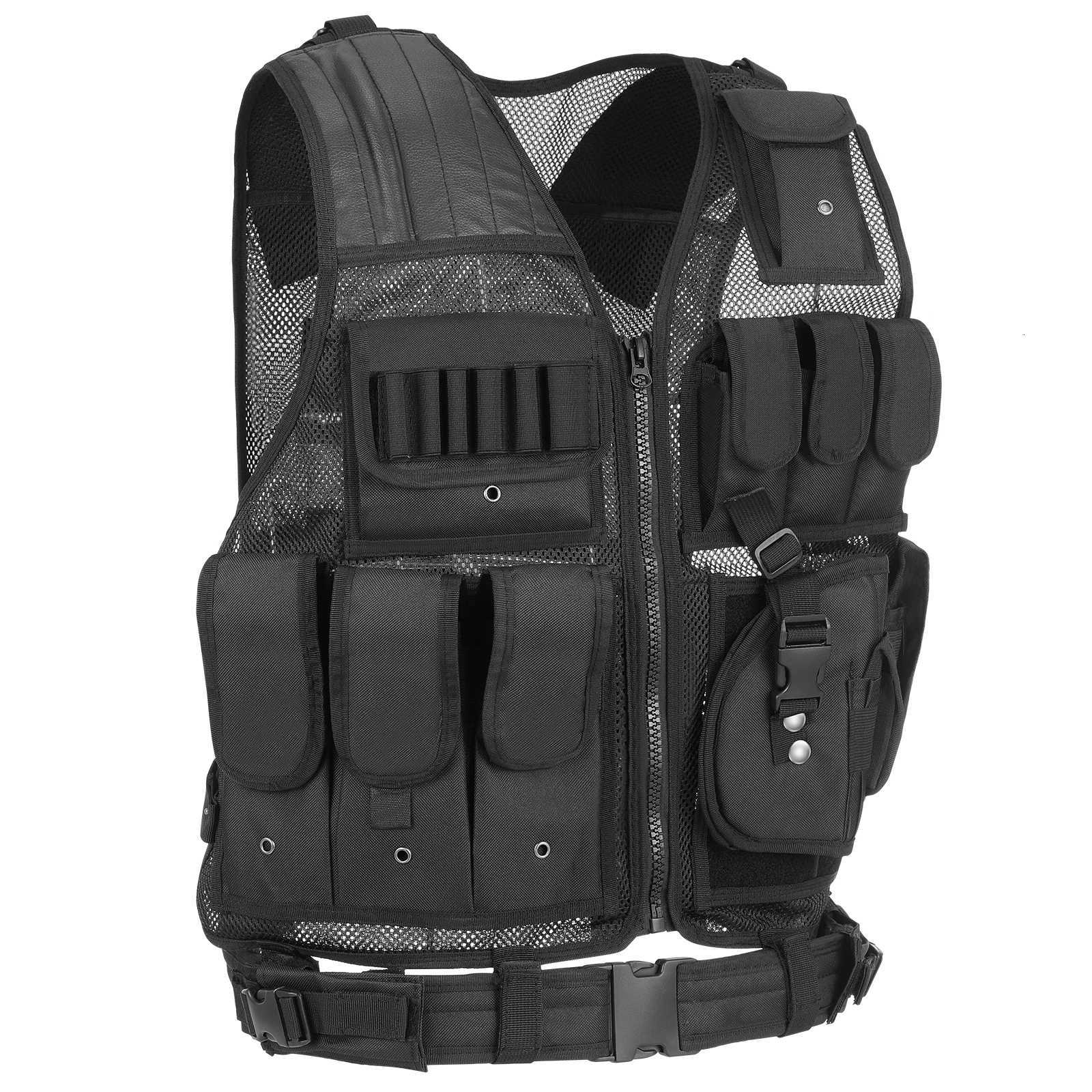 TOMSHOO Tactical Vest Multikets Breathab Combat Vest Outdoor Military Airsoft Army Vest for Hunting Cam Hiking Y251022