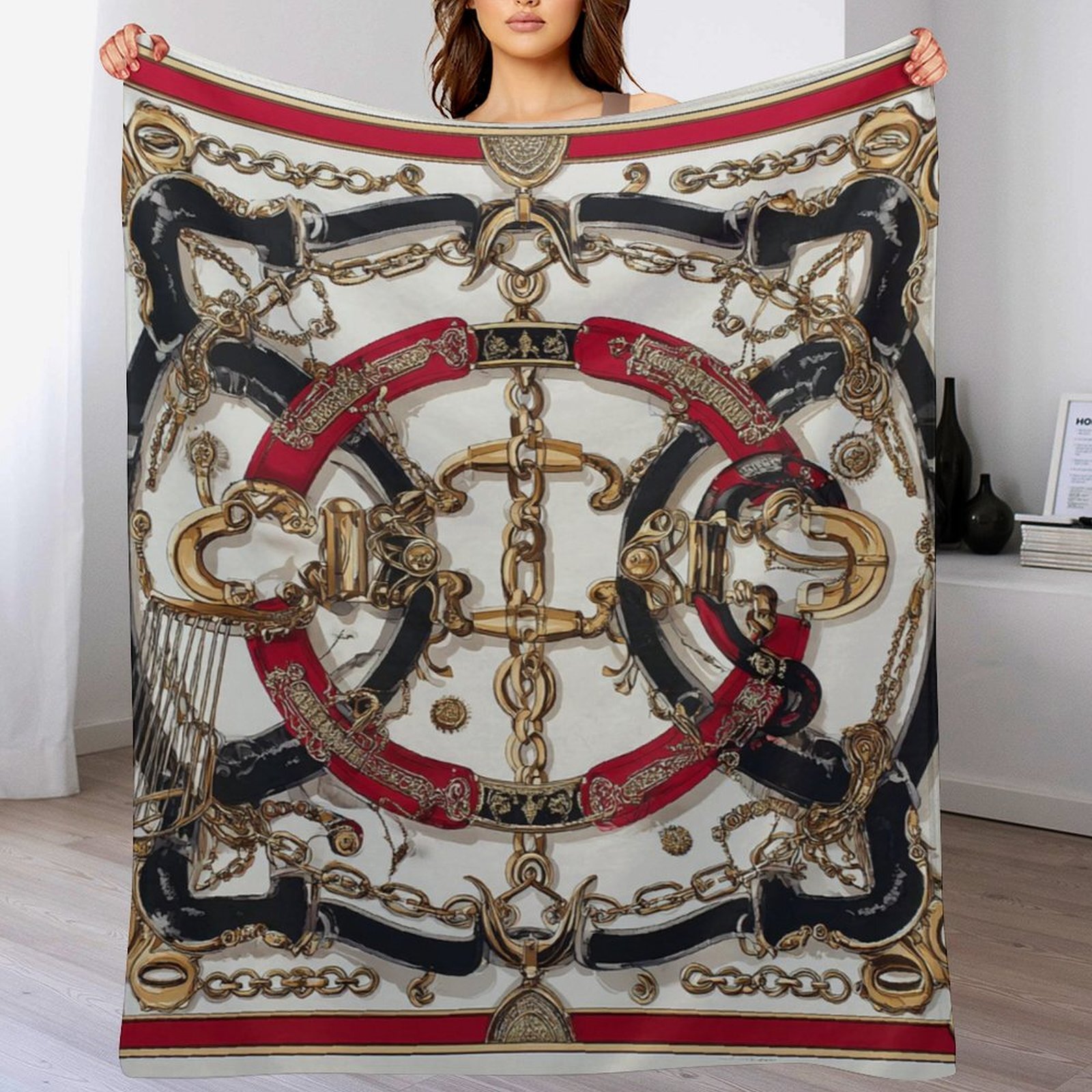Custom H Designer Horse blanket blanket throw cashmere vibration blanket copert Home Travel Throw Summer Air Conditioner Beach home bedding blankets t