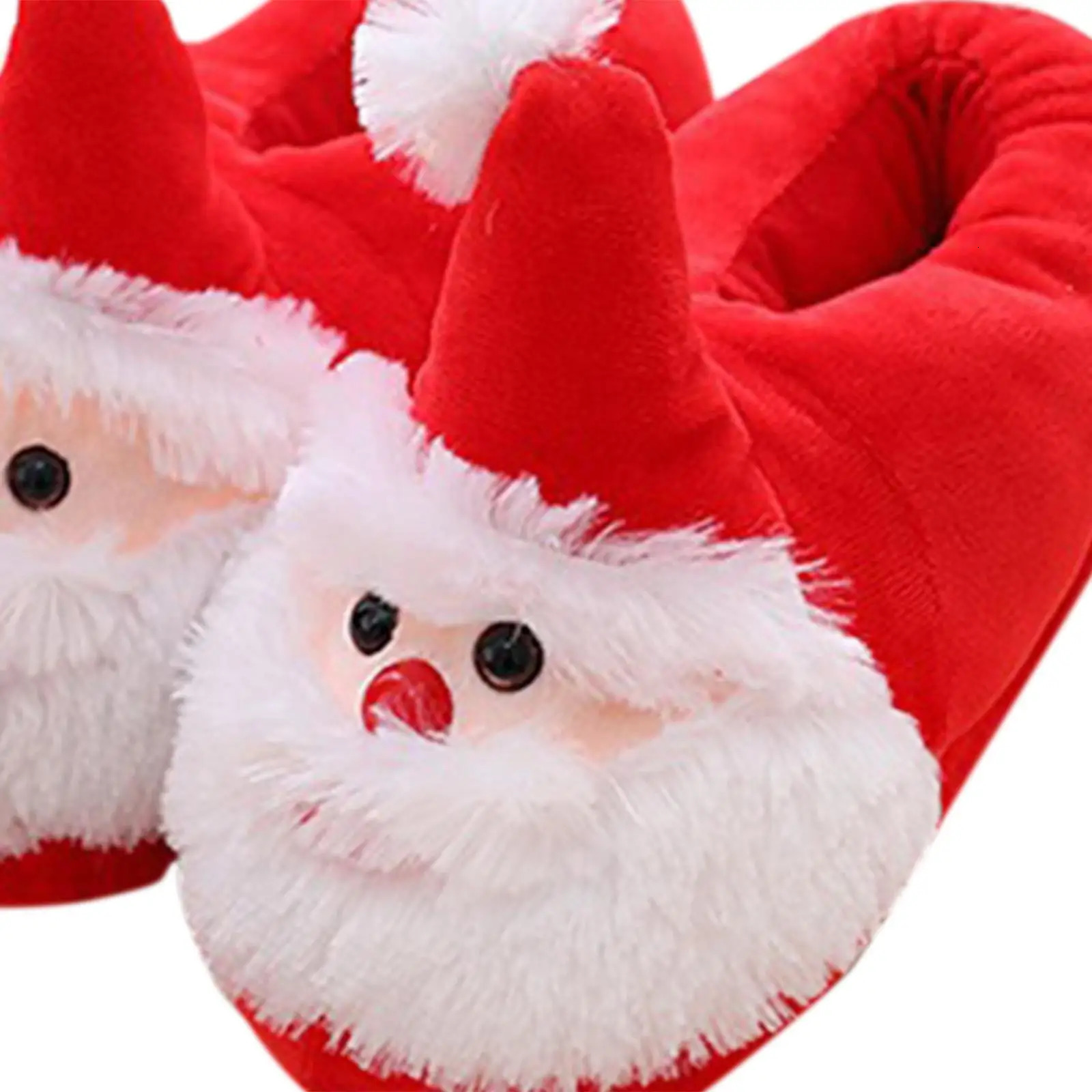 Christmas Slippers Warm Slippers Novelty Warm Xmas Household Slides Shoes Plush Slippers Santa Claus Slippers for Apartment251020