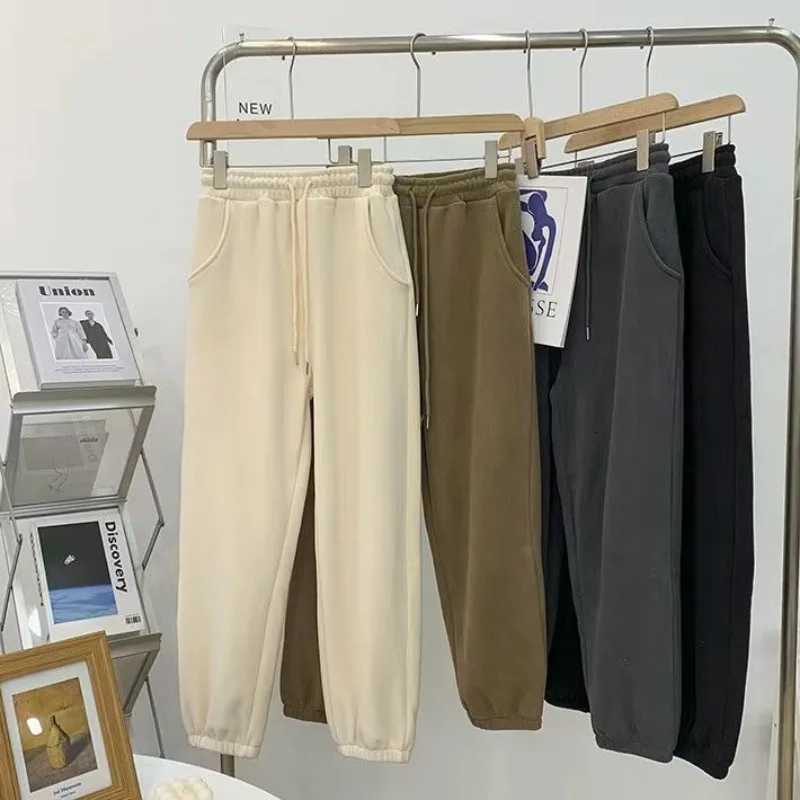 Women Winter Thick Warm Trousers Warm Doublesided Polar Fleece Harem Pants Casual Sports High Waist Comfortable Baggy Long PantT251025