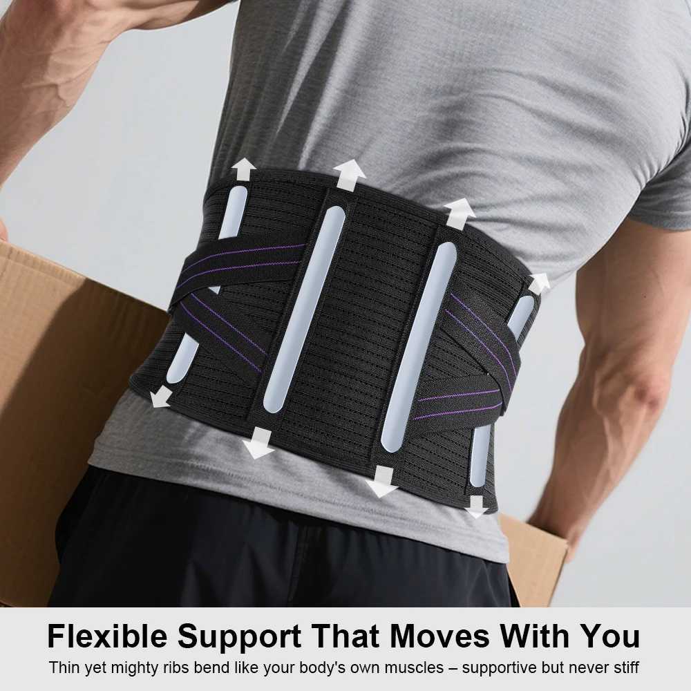 Waist Brace Support BeltLumbar Support Back Brace for Back Pain Adjustable Support Straps Lower Back Brace for Men and Women Y251025