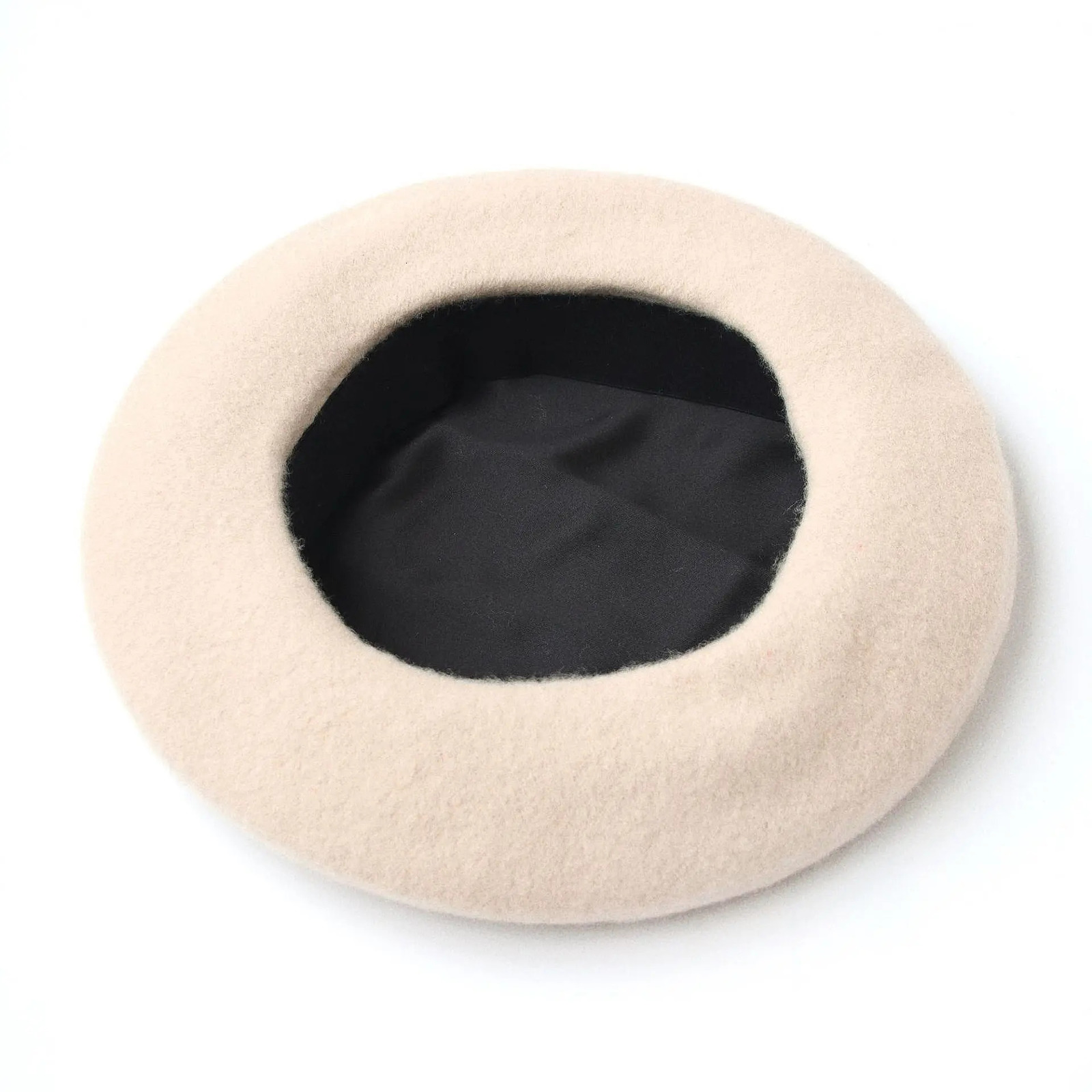Wool Beret Winter Hat Women Big Head Size Stretch Simple Solid Boina Plain Beret Solid Color Elegant Lady All Matched Autumn 251023