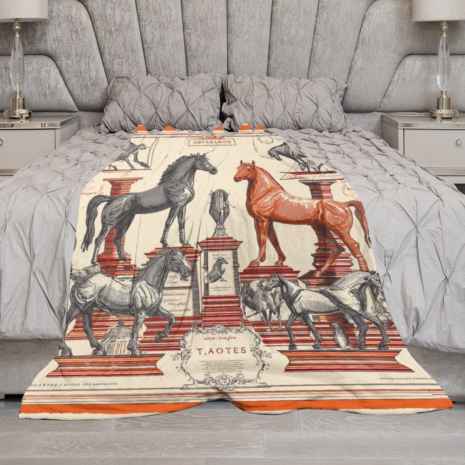 H Designer Horse blanket blanket throw cashmere vibration blanket copert Home Travel Throw Summer Air Conditioner Beach home bedding blankets throws H