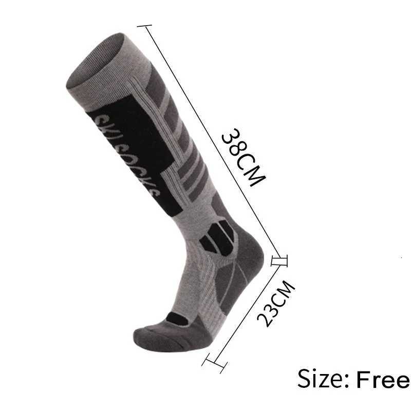1 Pair Professional Wool Ski Socks Outdoor Sports Thickened Terry Keep Warm Knee High Long Skiing Snowboard Hiking Socks Y251024