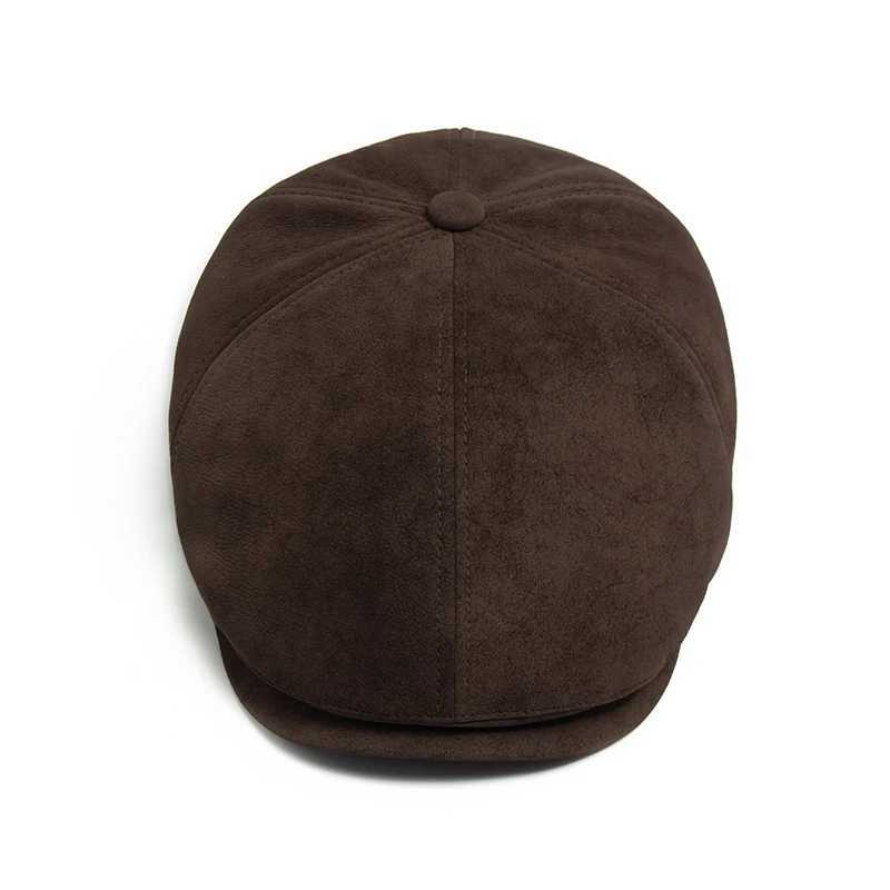 New PU Imitation leather Newsboy C Fashion Vintage Men Wen Berets For Spring Autumn Visor Flat Hat Casual Retro Hip Hop Cs Y251025