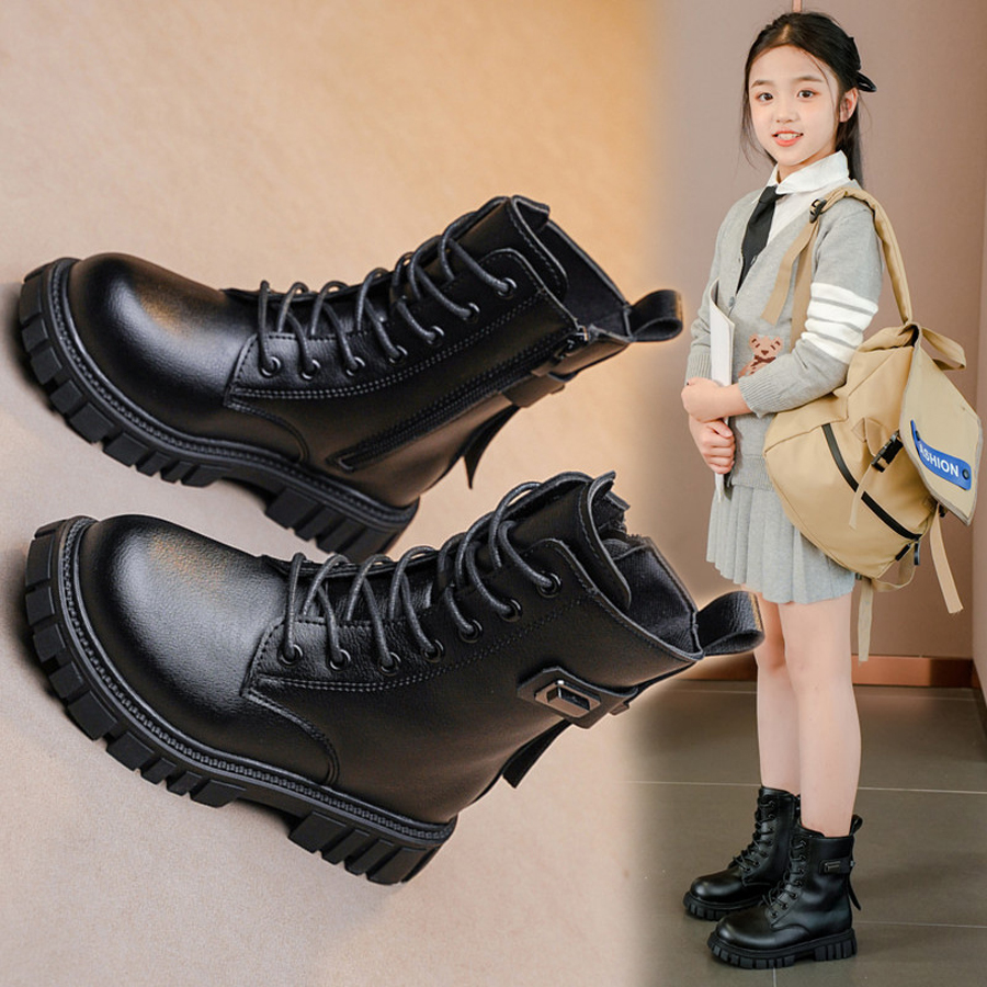 Children Design Boots for Girls Kids Short Boots Child Girl Littlesprouts Fashion Design Zipper Non-slip Boots Sizes 27 - 37 US10C-US5Y L1176