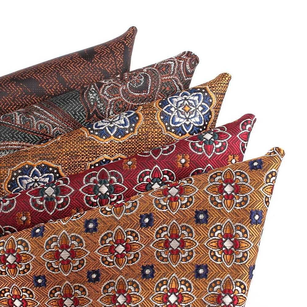 Woven Pocket Square For Men Wen Paisley Chest Towel Hanky Wedding Hankies Mens Suit Handkerchief Suits Pocket Towel For Gifts Y251024