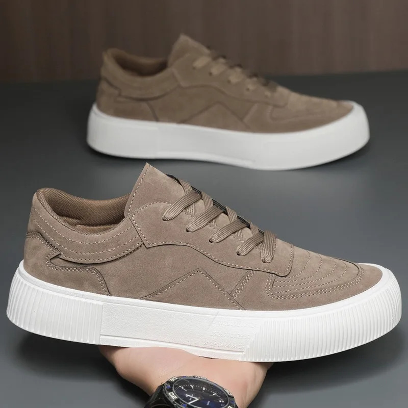 Mens Vulcanized Shoes Fashion Casual Sneakers Lace Up Platform Shoe High Quality Suede Casual Shoes for Men Sneakers Man Shoes 251023