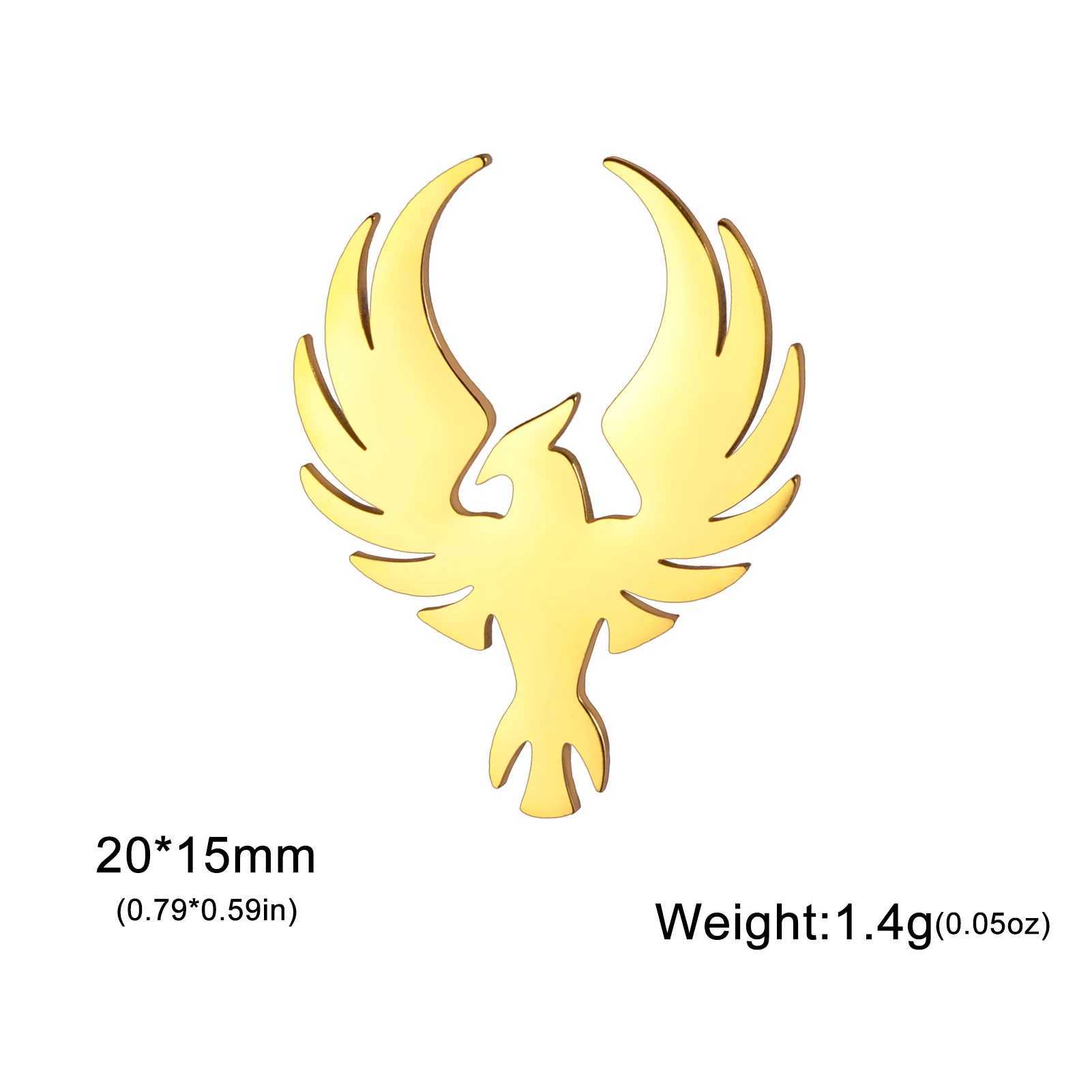 Cazador Gold Color Phoenix Brooch Pin Stainless Steel Animal Suit Collar Badges for Men Women Totem Jewelry 2025 New J251115