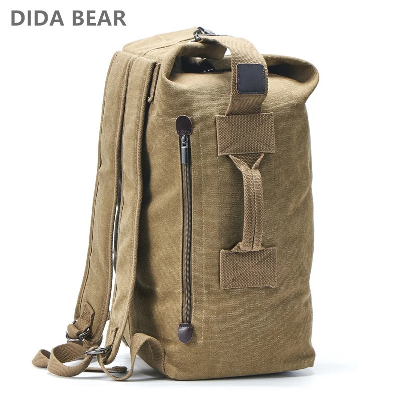 Large Capacity Rucksack Man Travel Bag Mountaineering Backpack Male Luggage Canvas Bucket Shoulder Bags for Boys Men Backpacks 251021