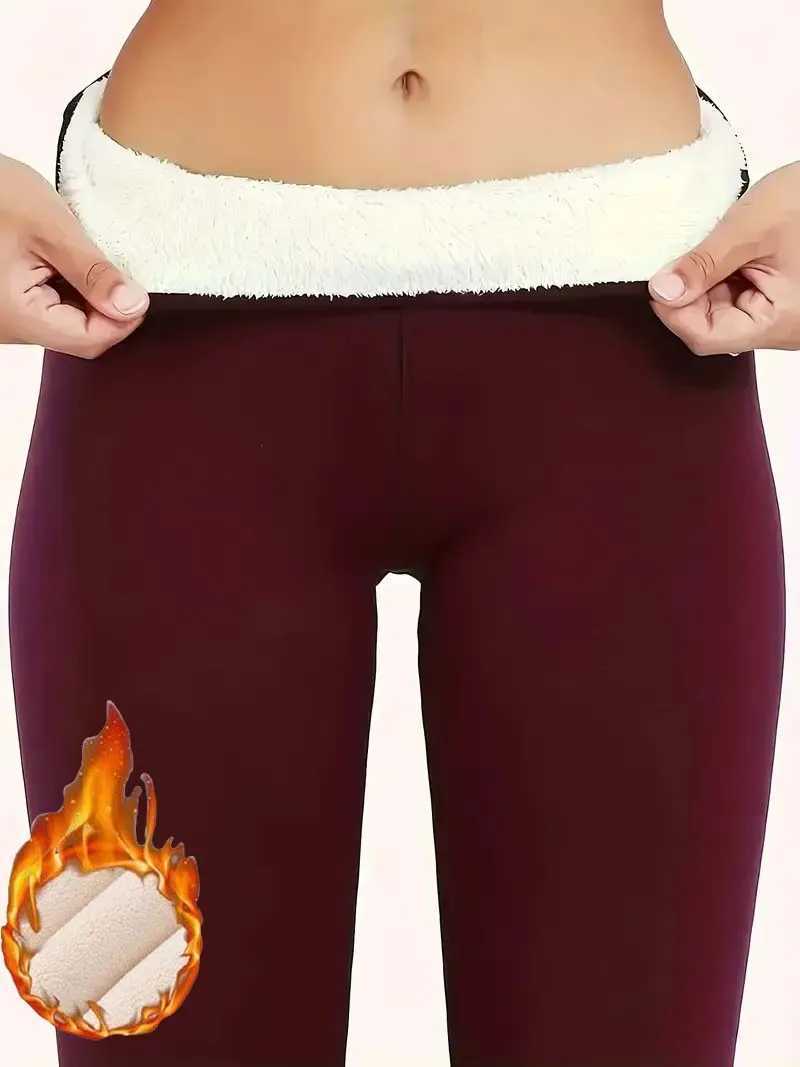 Warm Lined Base Layer Pants Sheepskin Fleece Thermal Trousers Comfortable Underwear for Cold WeatherT251025