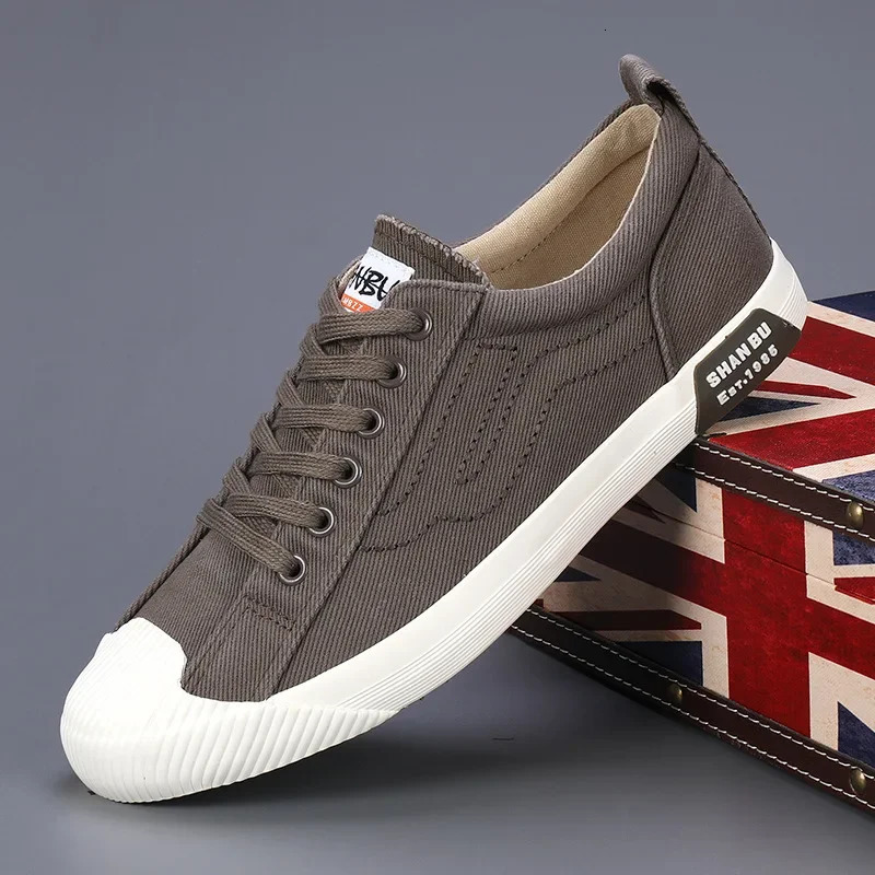 Men Canvas Shoes Comfy Allmatch Sneakers Men Autumn Breathable Casual Walking Shoes Outdoor Sports Loafers Vulcanized Shoes 251023