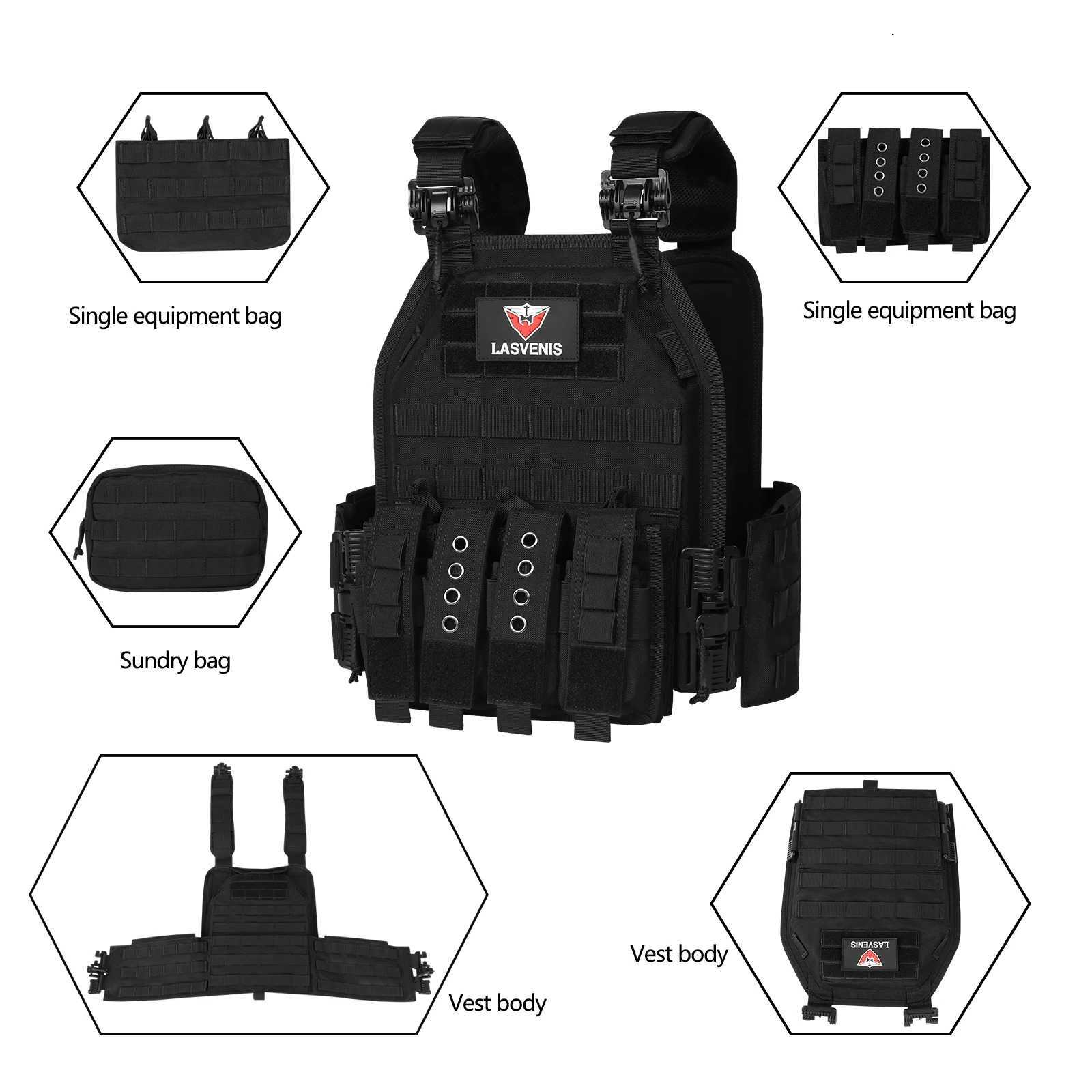Tactical Vest Hunting Mol Airsoft Vest for Men Light Weight Quick Rease Combat Plate Carrier 1000D Nylon Chaco Tactico Y251022