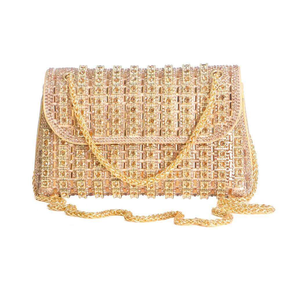 Designer Bags Dia Embedded Evening Straight Hair Cross-Border Female Handbag Shoulder Satchel Handheld Bag For Banquet Use Luxury Bag