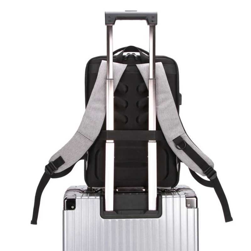 Mens Casual Hard Shell Backpack Antitheft Backpack High Capacity Travel USB Charging Bag Fasion Business Computer Bag For Male W251025