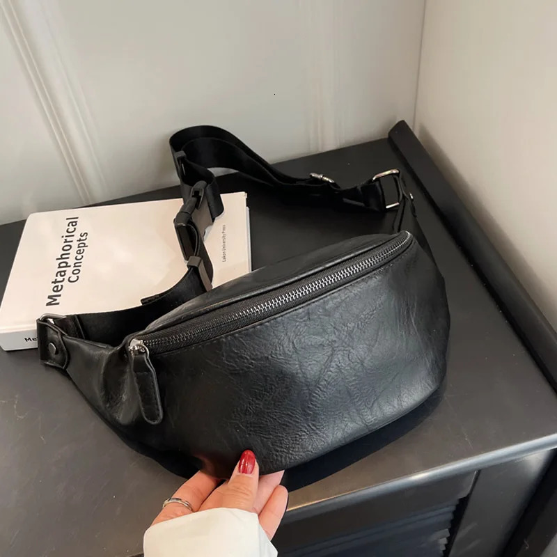 Female Belt Bag Solid color Leather Fanny pack Purse Fashion Ladies Waist Bag Shoulder Crossbody Chest Bag 251023