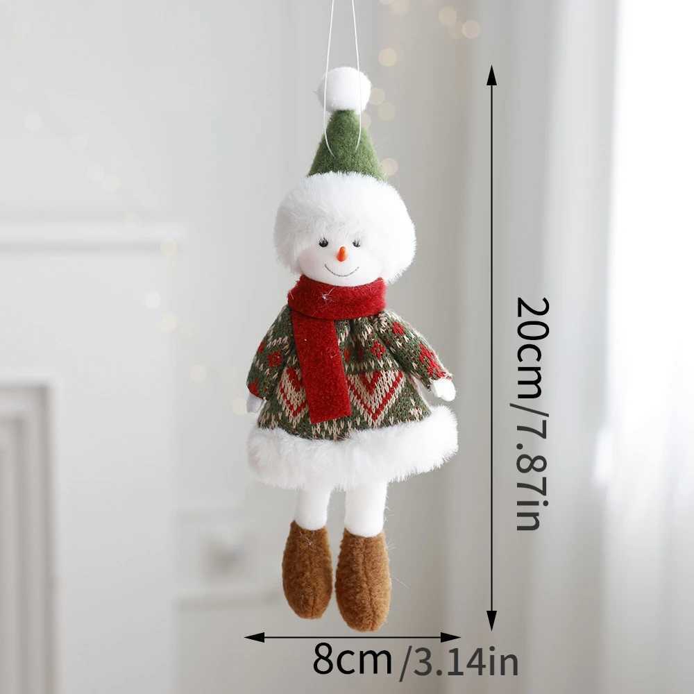 Christmas decoration fabric doll small figurine pendant plush elk Santa Claus snowman Christmas tree decorations C251024