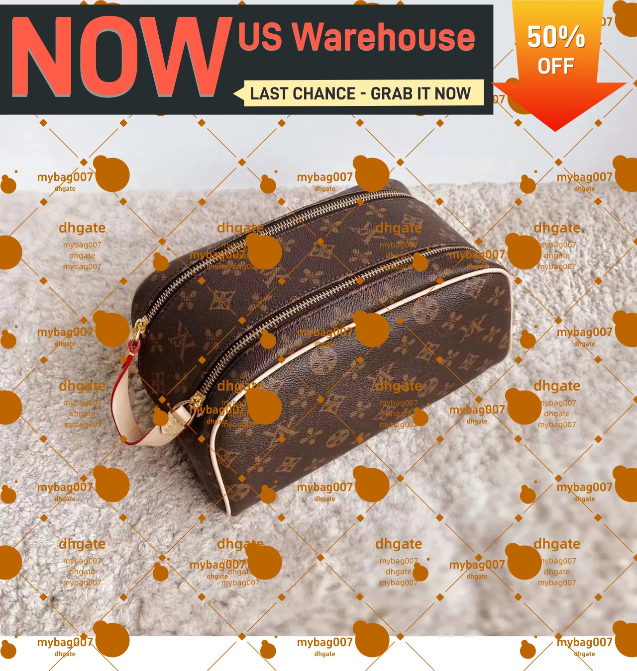 Men Womens Double zipper Makeup Bag Designer Women WashBag Large Capacity Cosmetic Bags Toiletry Bag classic Man Travelling Toilet Bag