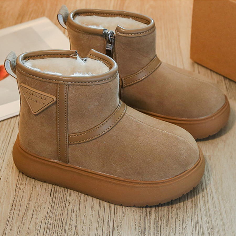Girls Boots Kids Toddler Fashion Winter Warm Plush Snow Boots Walkfashion for Boys Child Size 26 - 36 W1161