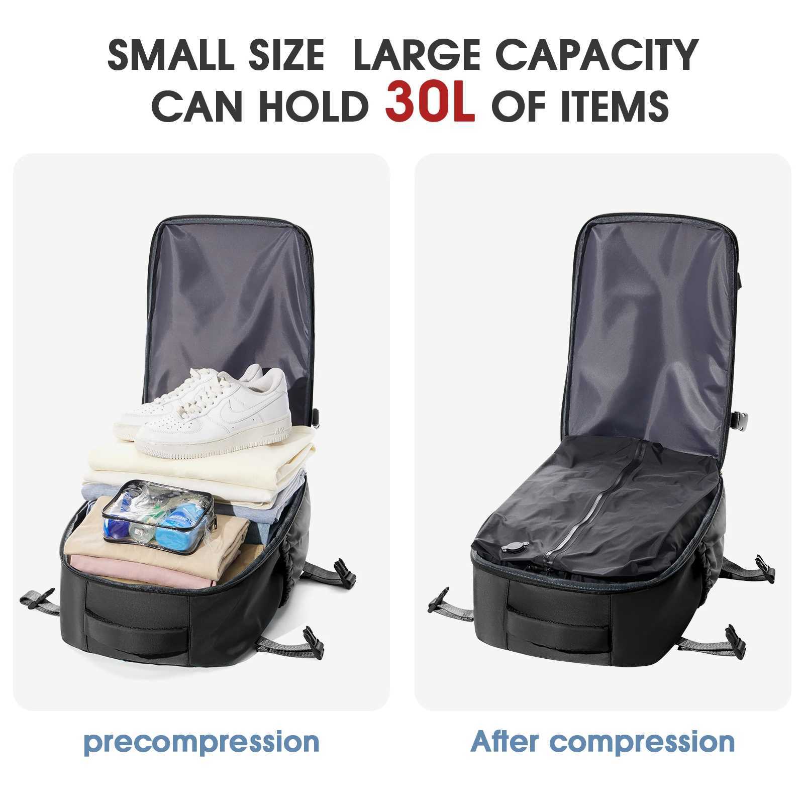 Vacuum Backpack Travel Bag for Men Large Capacity Backpack Business Laptop Backpack Women Men Expandable Backpack School Bag W251025