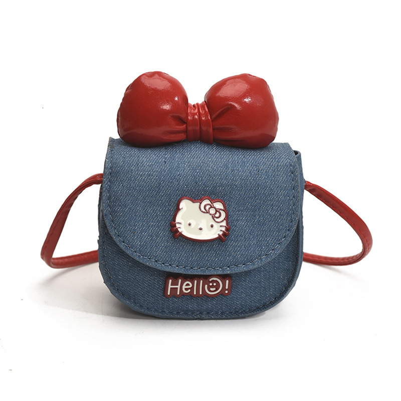 New Children's Cartoon Cute Cat Girl Bag Baby Fashion Bow Mini Fashion Designer Crossbody Bag