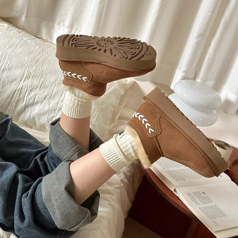 Tazz Slippers tasman fur slides classic ultra mini platform boot Suede Shearling Disquette Slipper womes shoes Ankle mules winter booties