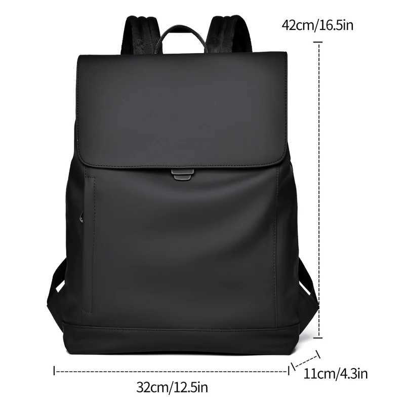 173inch laptop backpack large capacity adjustable shoulder strap business travel school commuting bag smooth backpack W251025