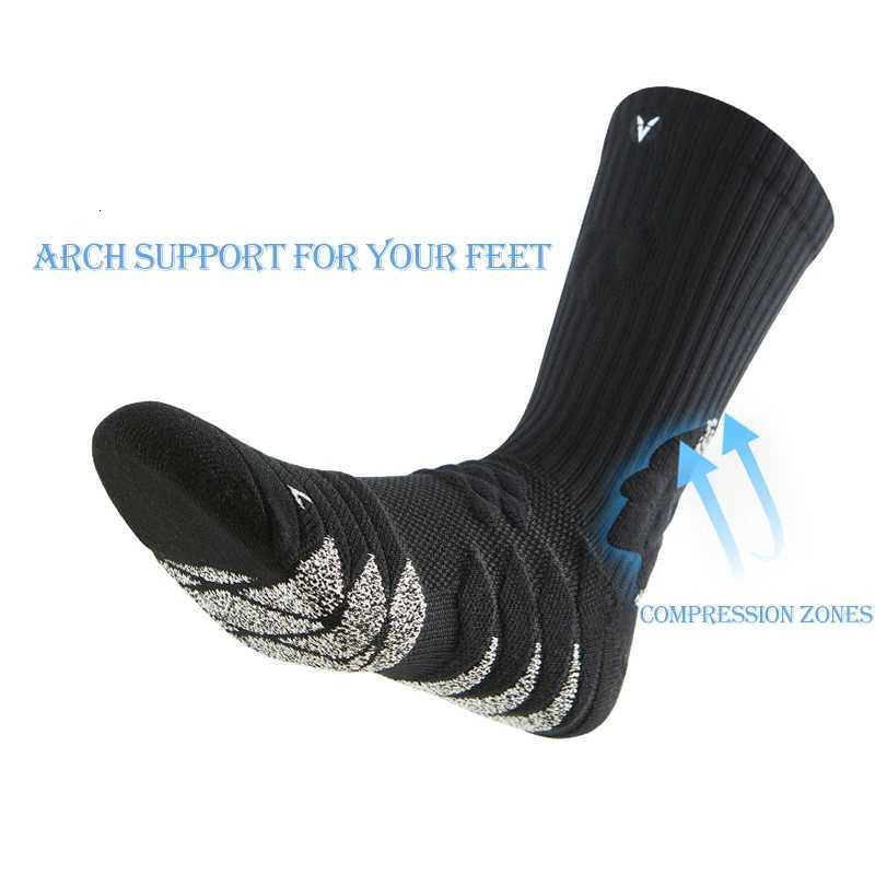 Best Elite Basketball Socks for Men Non Slip Arch Compression Breathable White Sport Socks for Cycling Football Y251024