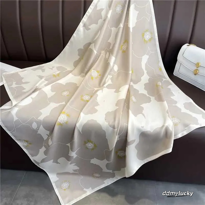 Elegant 90X90 Cm Silk Blend Scarf For Women | Versatile Square Head Wrap & Fashion Shawl Ddmylucky