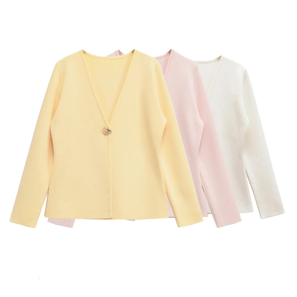 Spring Cardigan For Women Tops Vneck Knitted Cardigans Casual Simple Elegant Sweater Coat Outerwears Knitwear 4192005 251013