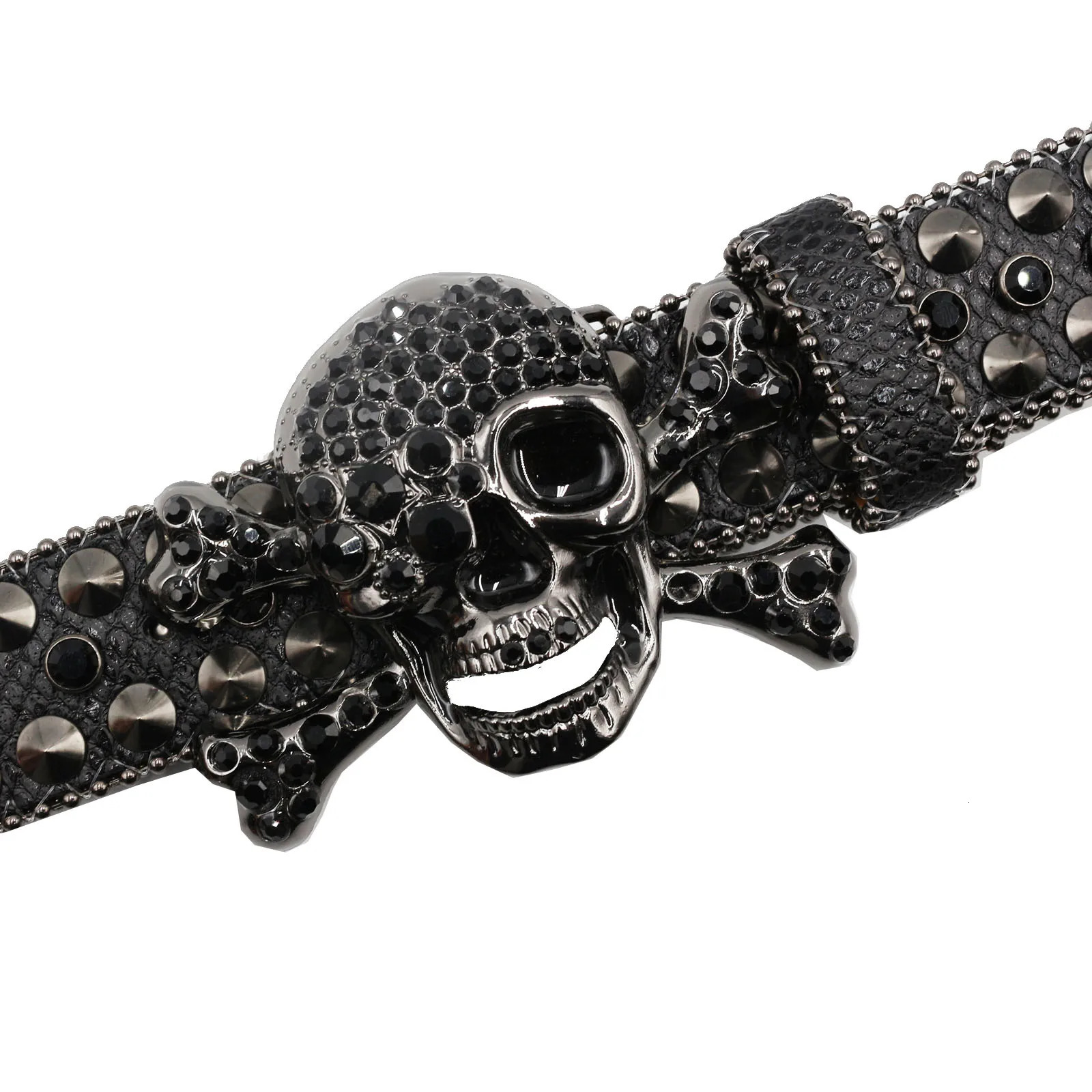 Fine Womens Jeans Rhinestone Belt Mens Belt Western Denim Shiny Rivet Leather HipHop Punk Rock Y2K Style Belt 251024