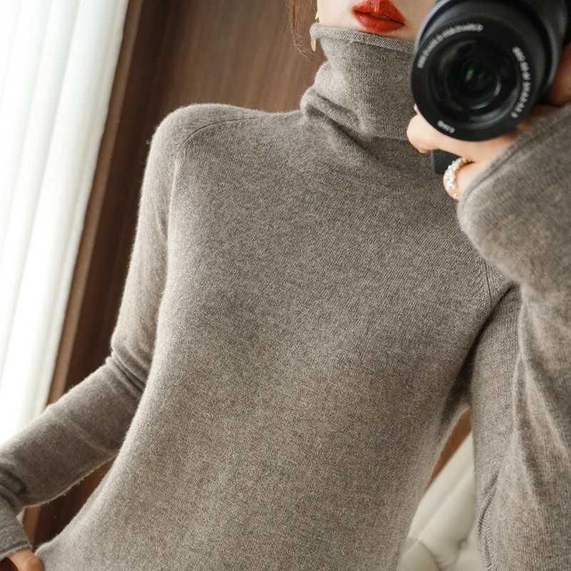 Autumn Winter Women Sweaters Turtleneck Long Sleeve Solid Slim Fit Basic Knit Tops Warm Bottoming Shirts High Strecth PulloversT251025