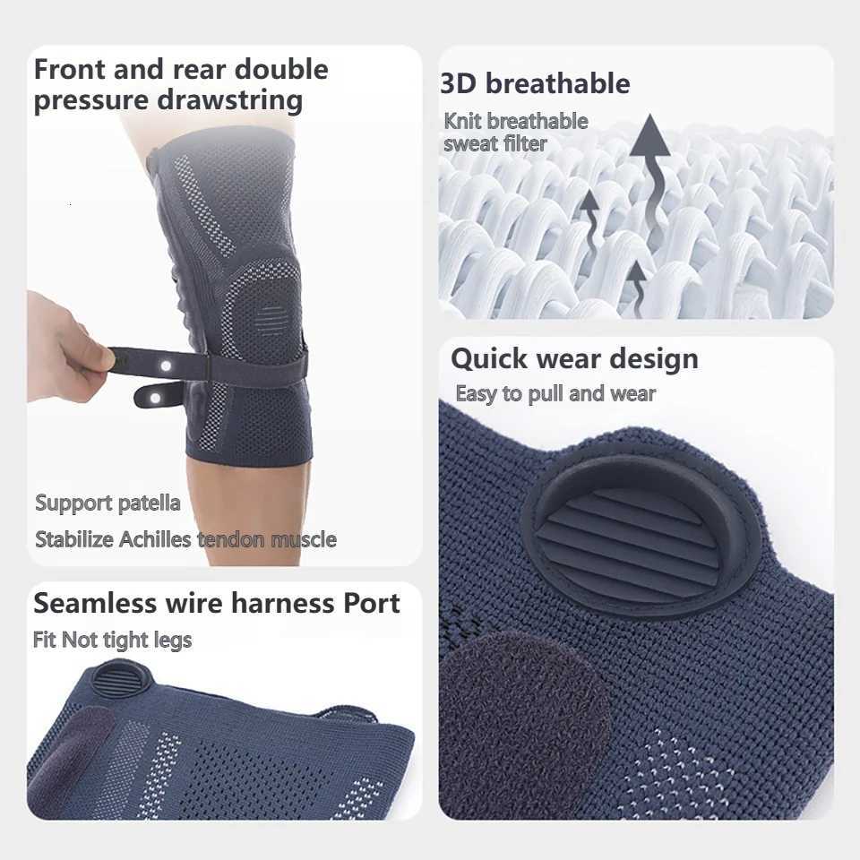 AOLIKES 1PCS Knee Brace with Patella Pad Side StabilizersKnee Compression Sleeve Support for Women and Men Running Sports Y251024
