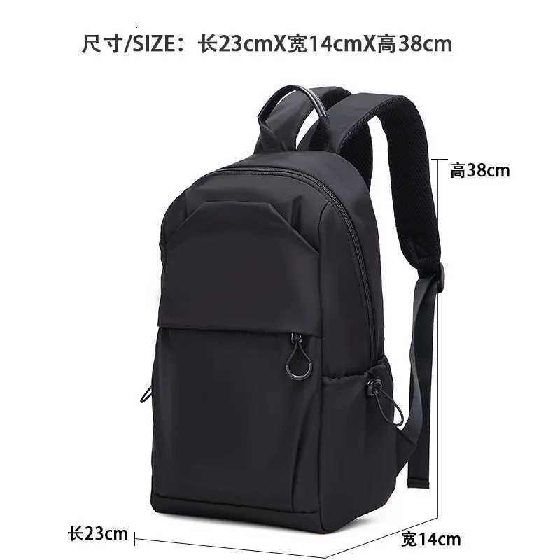 Small Mens Backpacks Sports Outdoor Man School Bag Fashion Oxford Cloth Mini Travel Shoulder Bags for Male 2023 Black Rucksack W251025