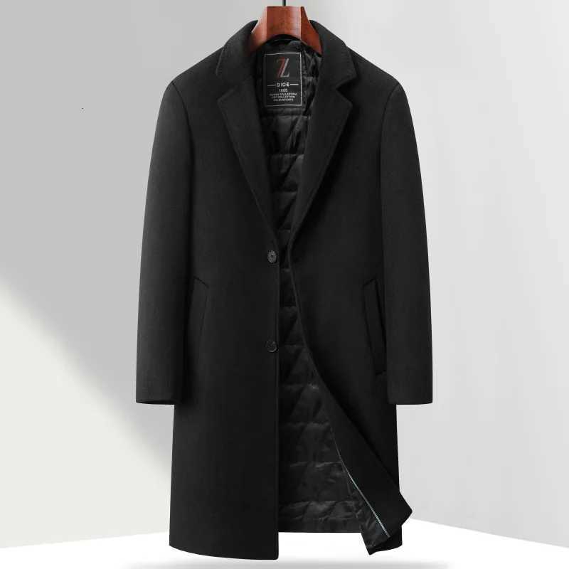 New Fashion Men Business Casual Wool Trench Coats British Style Cashmere Overcoats Quality Man Woolen Blends Long Jackets Size 3T251025