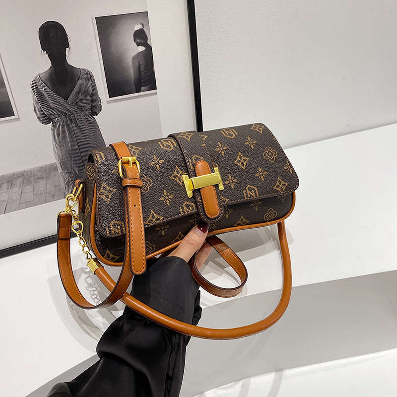High-end Printed Elegant Women's 2025 New Korean Version Versatile Underarm Niche Single Shoulder Crossbody Bag