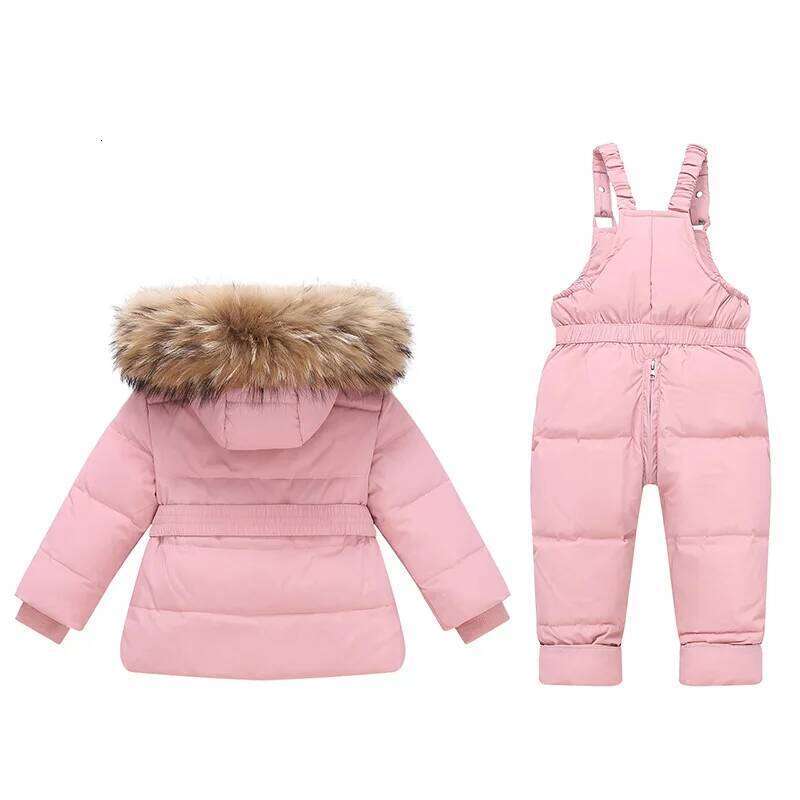 Winter Children Down Jacket Toddler Girl Jumpsuit 2Pcs Clothes Set 1-5 Years Kids Baby Girls Outerwear Snowwear