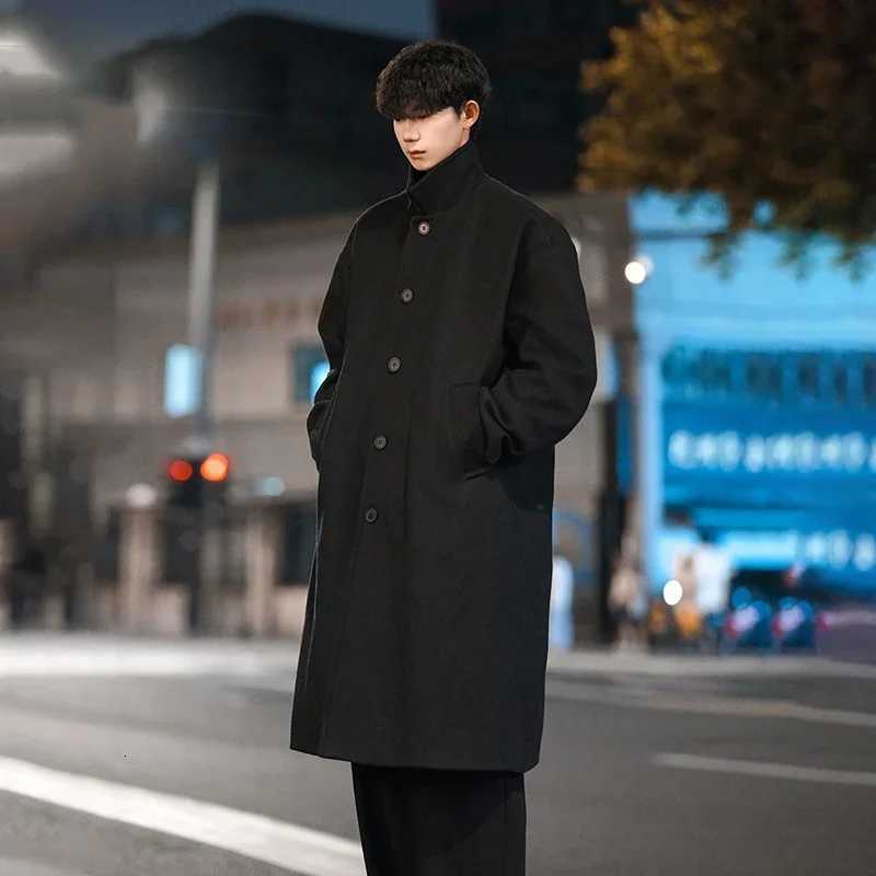 TFETTERS Brand Long Woollen Overcoat Man 2025 Autumn Winter New Solid Color Korean Fashion Coats for Men Casual Shopping ClothesT251025