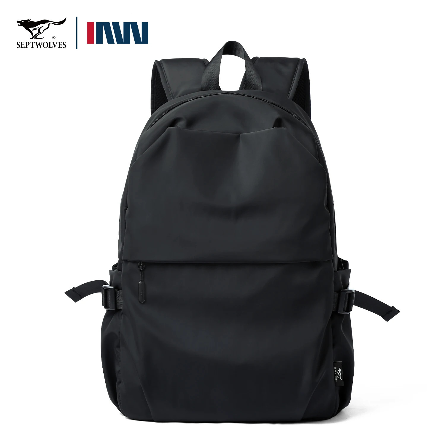 Septwolves Black Waterproof Casual School Backpack 16 Inch Laptop Backpack Women Man Boy Schoolbag Bag Large Capacity Rucksack 251021