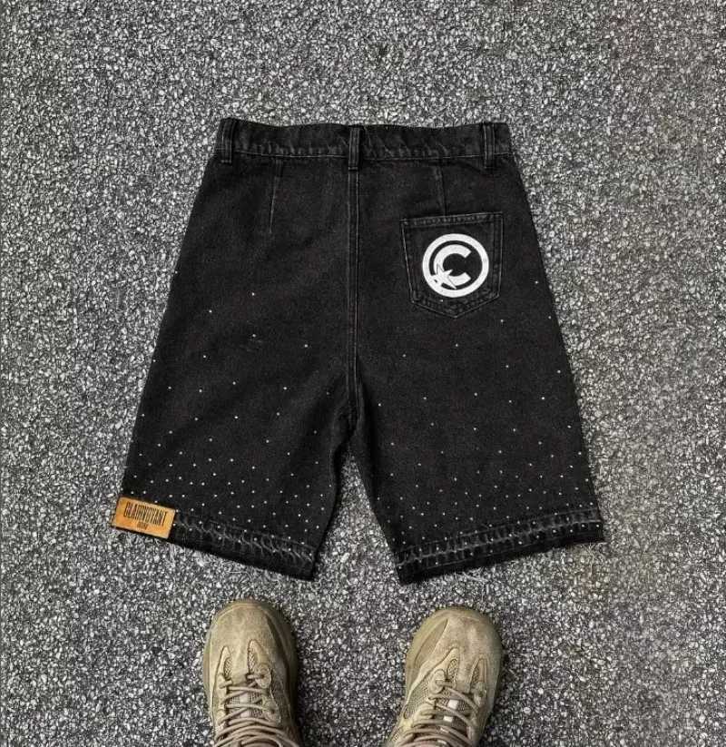 Mens Street Letter Patchwork Embroidered Jeans Stars Summer Harajuku Rock Hip Hop Pants Mens Personalized Design ShortsXJ251025