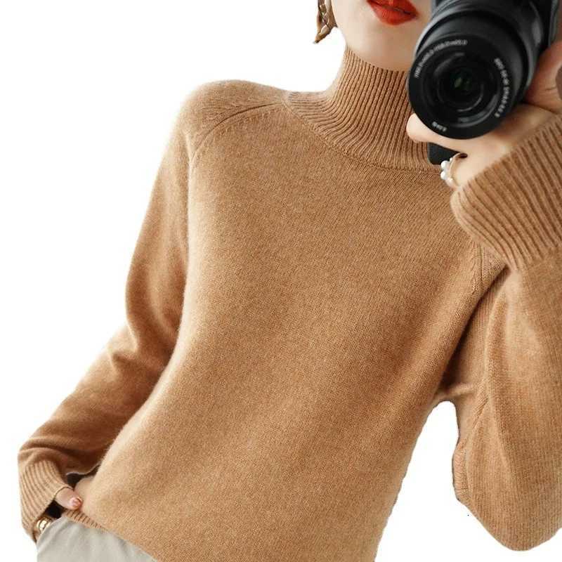 Casual Autumn Winter Women Sweaters Turtleneck Long Sleeve Thick Warm Pullovers Fashion Korean Knitwears Basic Jumpers 2025T251025