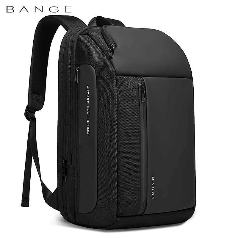 BANGE Waterproof Man Backpack Multifunctional Fits 156 inch Laptop Bag Multilayer Pockets School Backpack with USB Recharging W251025