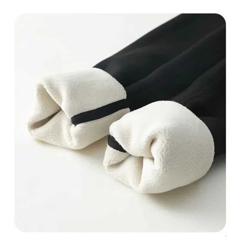 Womens Autumn Winter Thickened Alpaca Velvet Black Shark Leggings High Waist Slim Seamless Fleece Warm LeggingsT251025