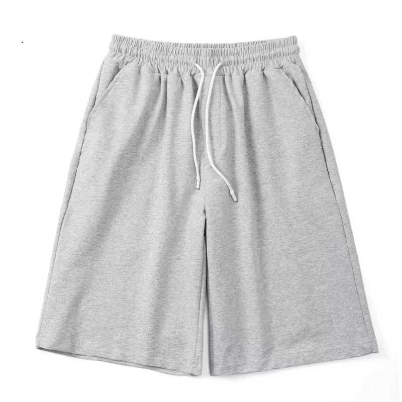Summer New Y2K Solid Color Cotton Loose Mens Sports Pants Shorts Street Wear Simple Drawstring Straight shorts for menXJ251025