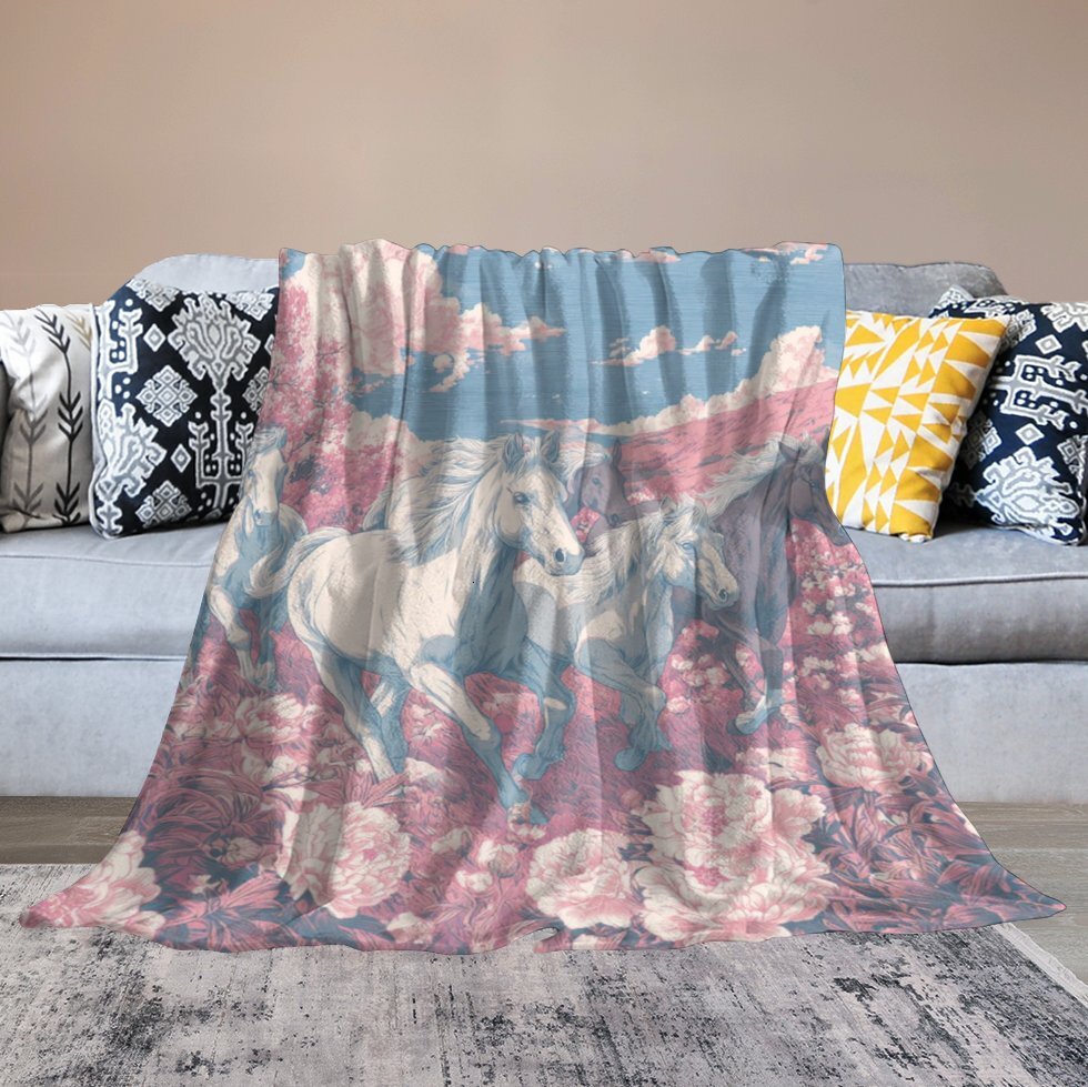 H Designer Horse blanket blanket throw cashmere vibration blanket copert Home Travel Throw Summer Air Conditioner Beach home bedding blankets throws H