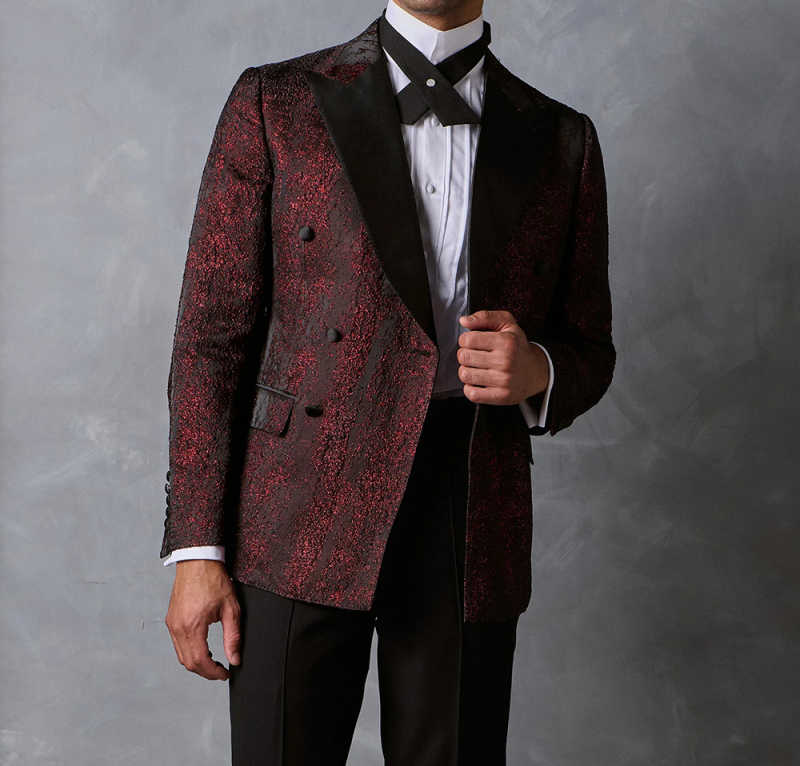 Glitter Men Suits Double Breasted Peaked Lapel Formal Jacket Blazer Slim Fit Evening Prom Wedding Party Tuxedos Custom Made